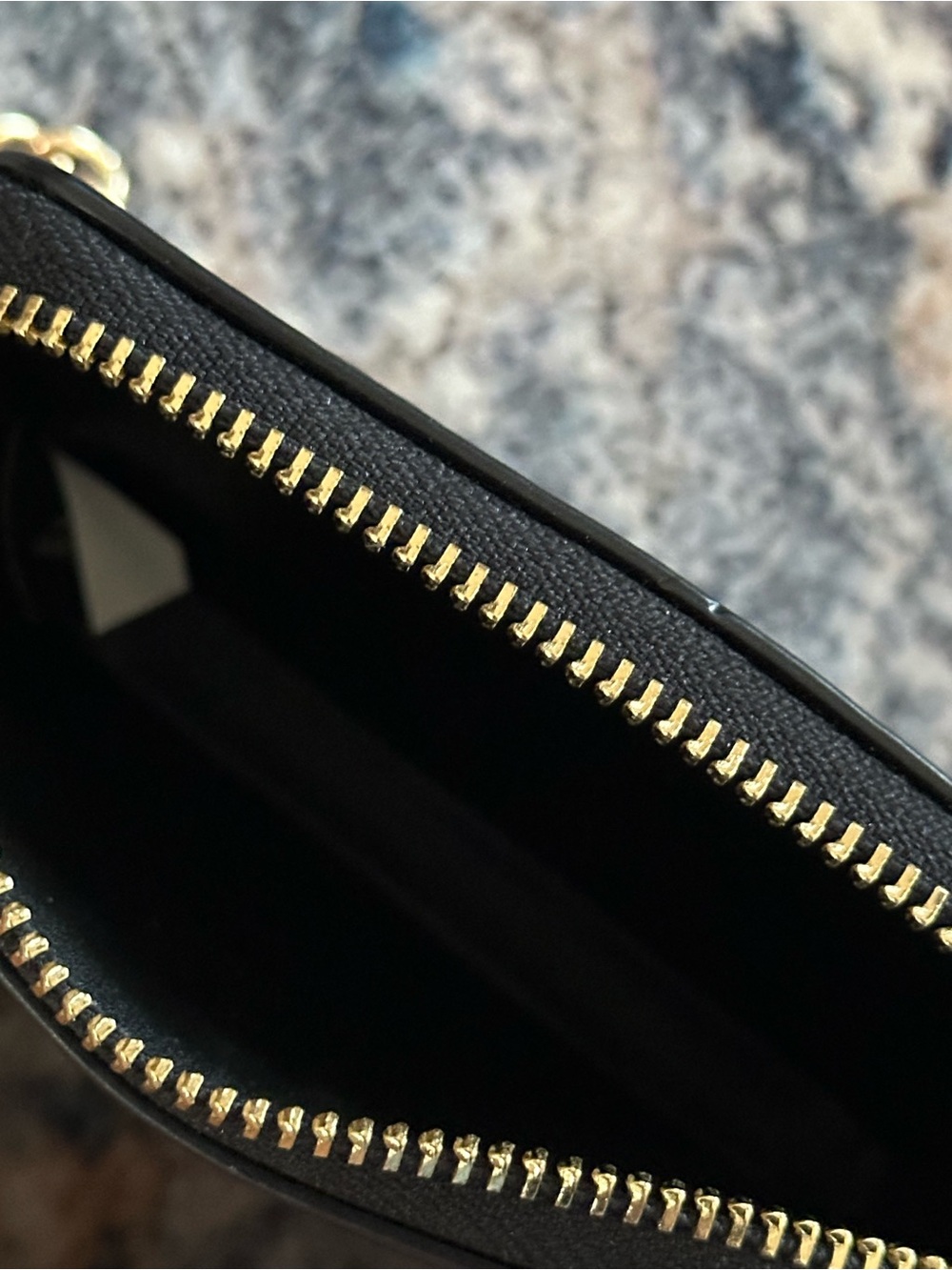 NWT Coach Multicolor Signature Stripe Card Case with Gold Chain - Picture 3 of 4